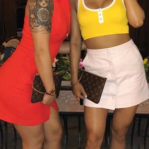 Louis Vuitton Neverfull Monogram Pink Wristlet